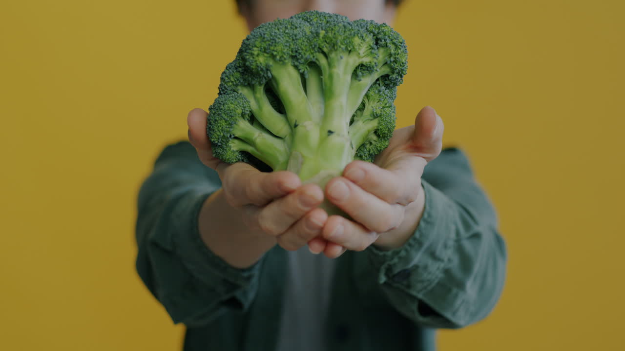 Person Holding Broccoli
