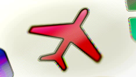 icono de vuelo en la pantalla. bucle.