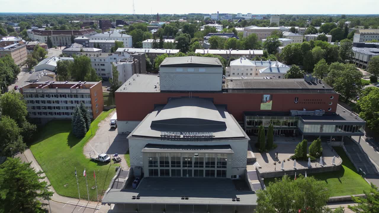 Aerial orbits Teater Vanemuine, theater company in Tartu, Estonia