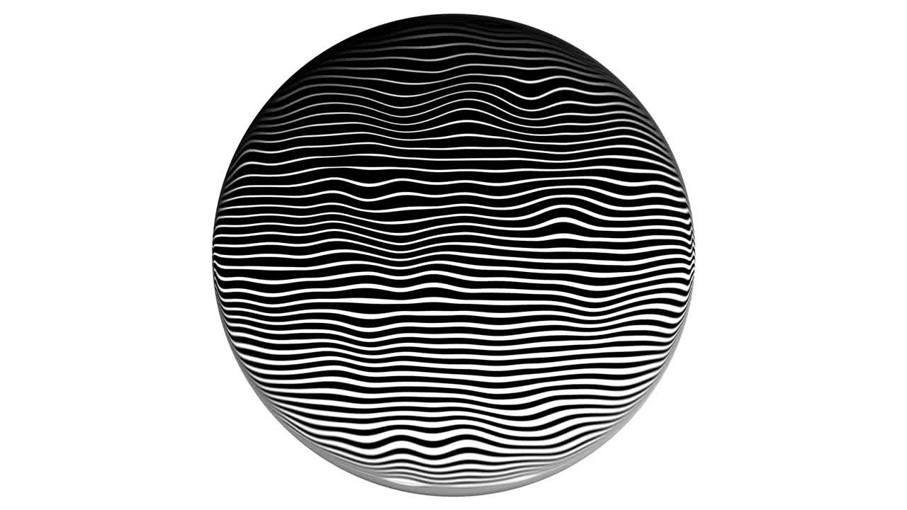 línea de cebra patrón de media tonalidad textura movimiento fondo de animación. 4k. en un fondo blanco, en un círculo.