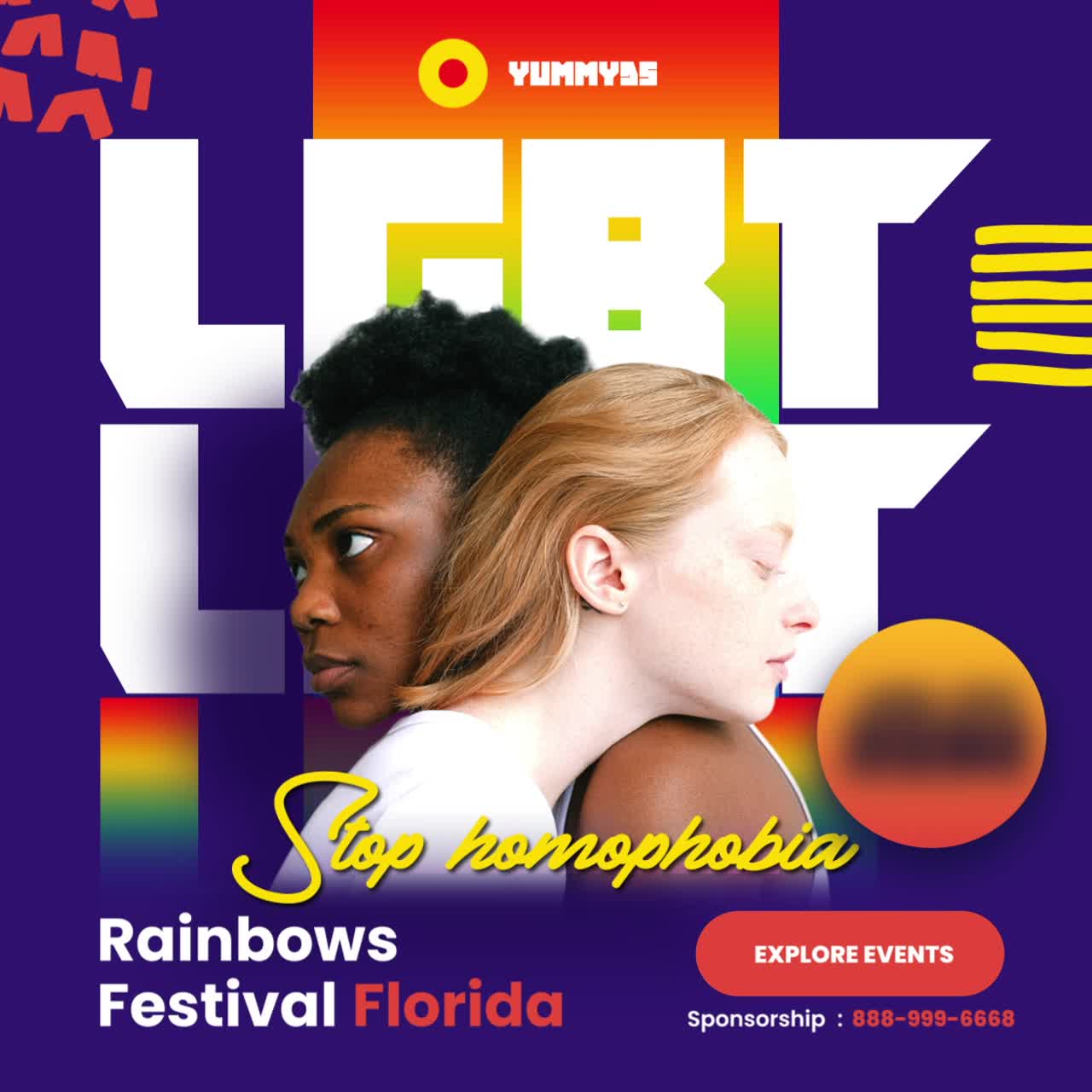 Promozione del Festival del Pride LGBTQ+ con Donne Diverse e Arcobaleno