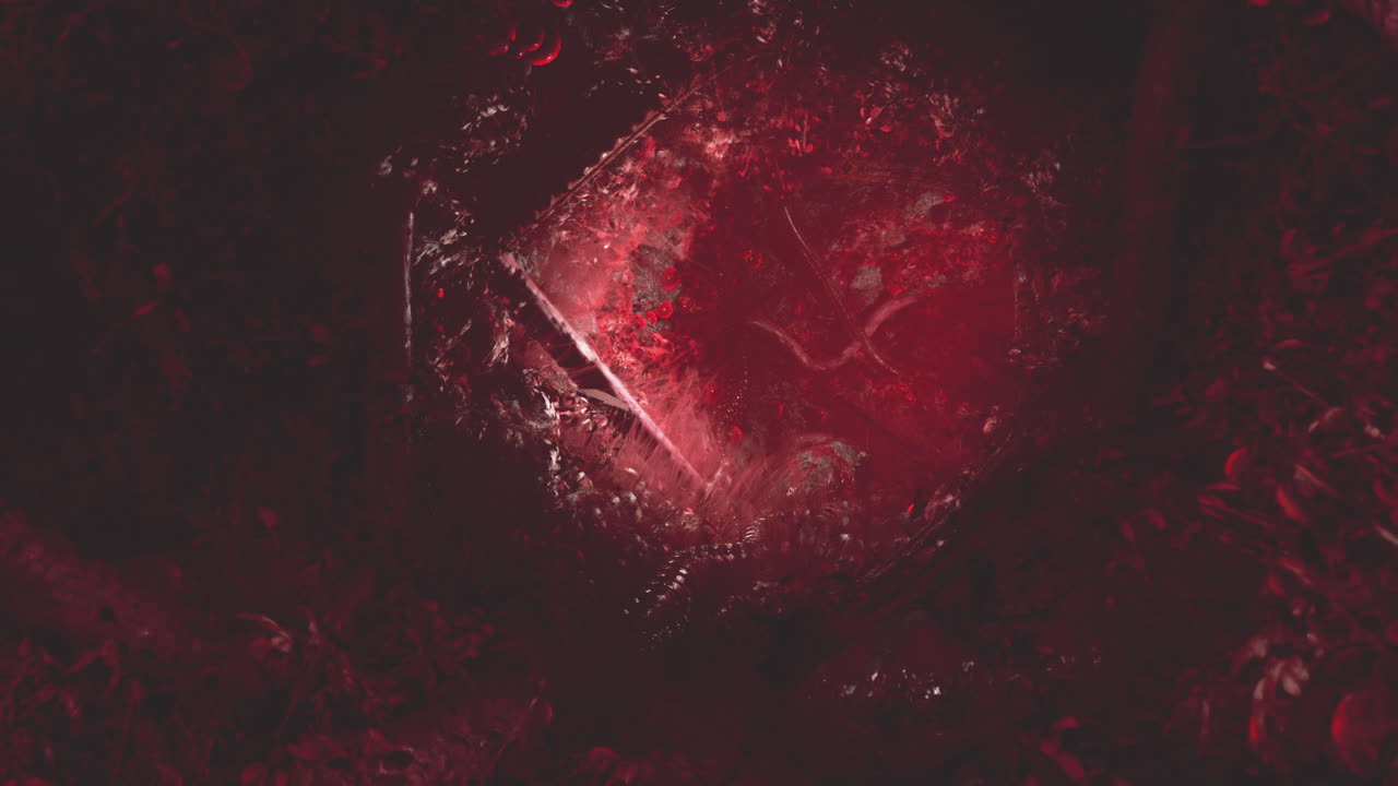 horror vudú con tentáculos rojos