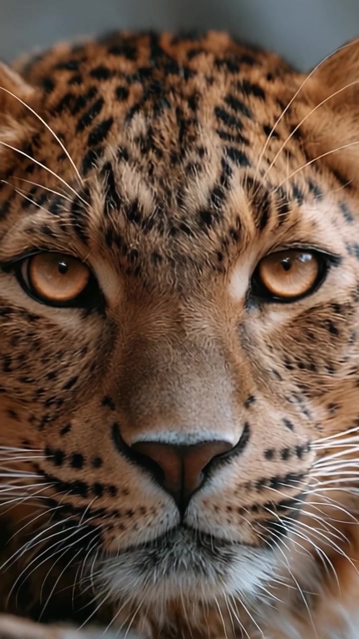 Görkemli Leoparın Yakın Çekimi: Bu İkonik Vahşi Kedinin Güzelliğini ve Asil Duruşunu Sergileyen İki Karede Büyüleyici Bakış ve Eşsiz Kürk Desenleri