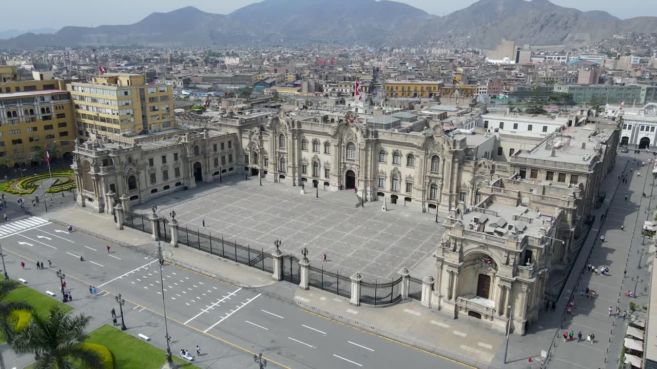 palacio de gobierno lima perú congreso de perú drone 4k