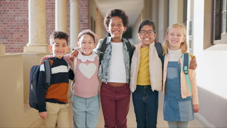 school, friends and portrait of children