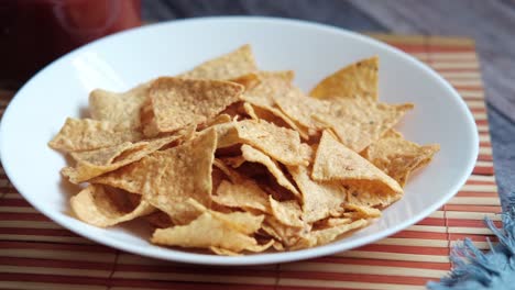 tortilla chips on a plate