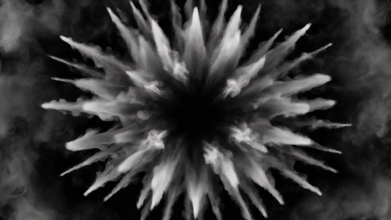 Abstract White Smoke Explosion Expanding in a Circular Pattern