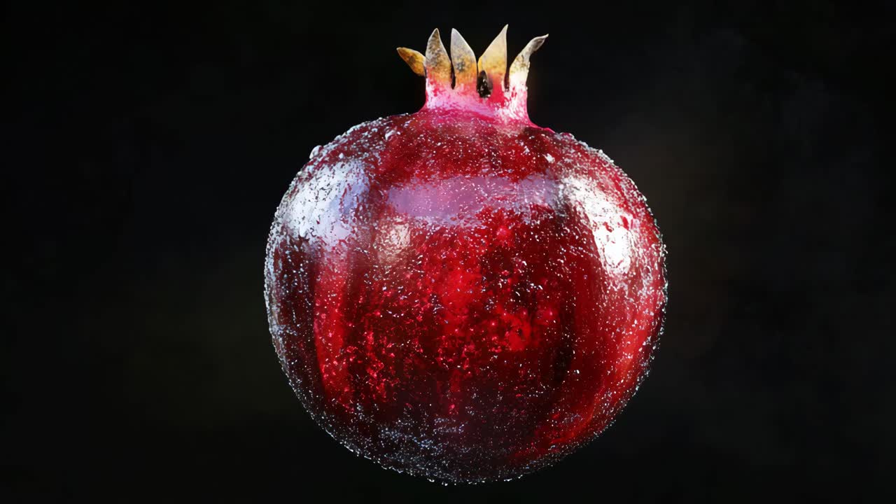 Close-up of a Wet Red Fruit