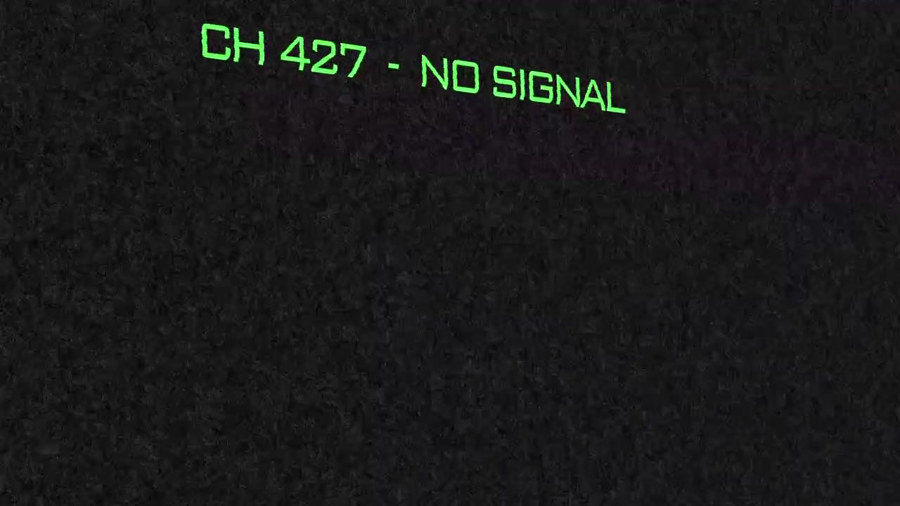 Digital Television Screen Displaying No Signal Error Message