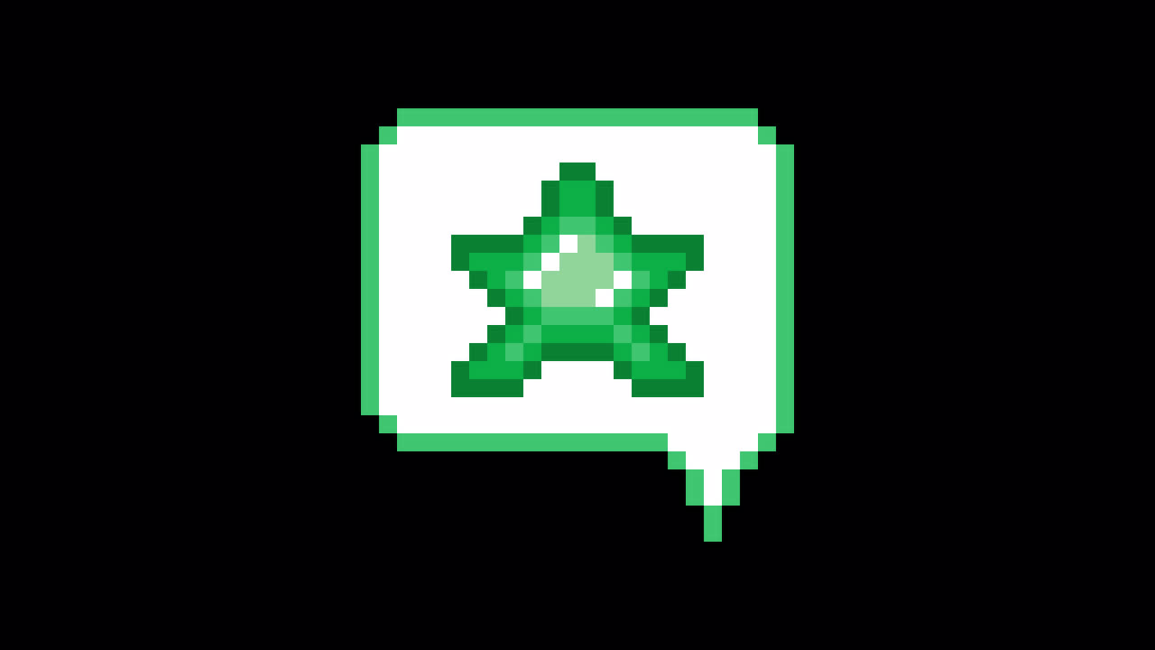 Pixel art animation icon speech bubble star (5)