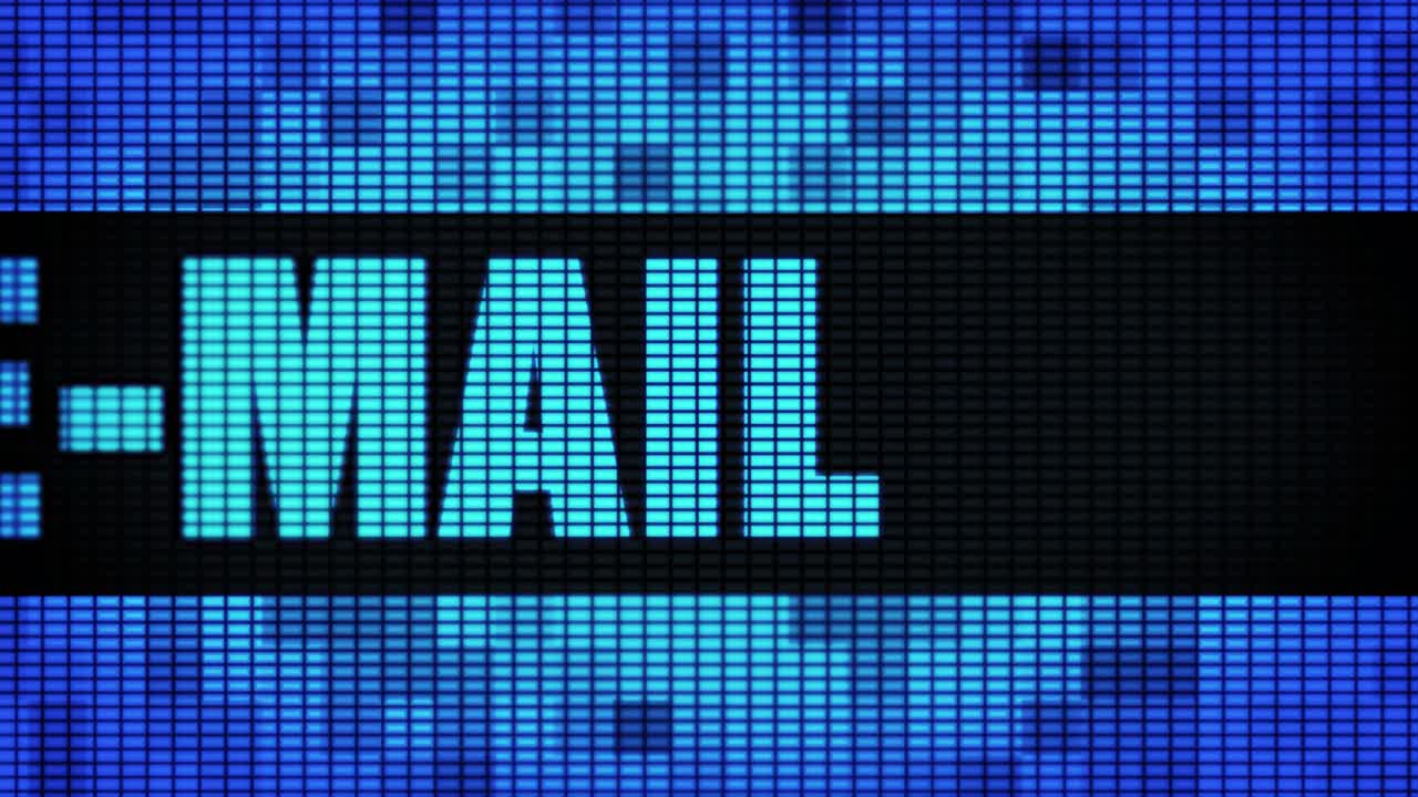 Email and Mail Display on a LED Screen