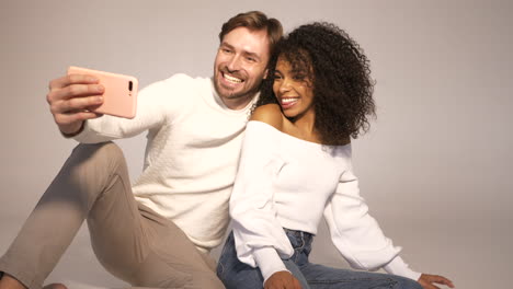 couple taking selfie
