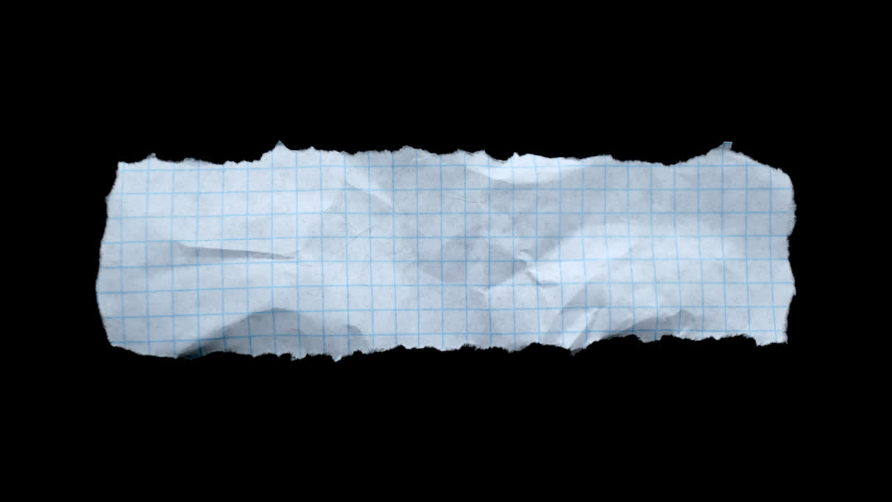 Crumpled Graph Paper Unfolding on Black Background