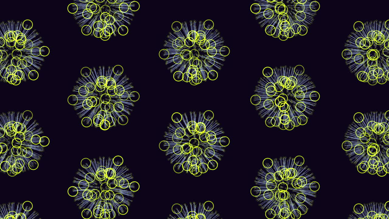 Futuristic rings pattern with colorful color on black gradient