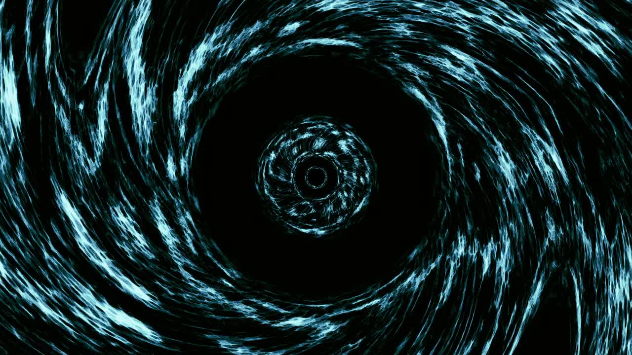 Seamless loop wormhole straight through time and space, warp straight ahead through this science fiction