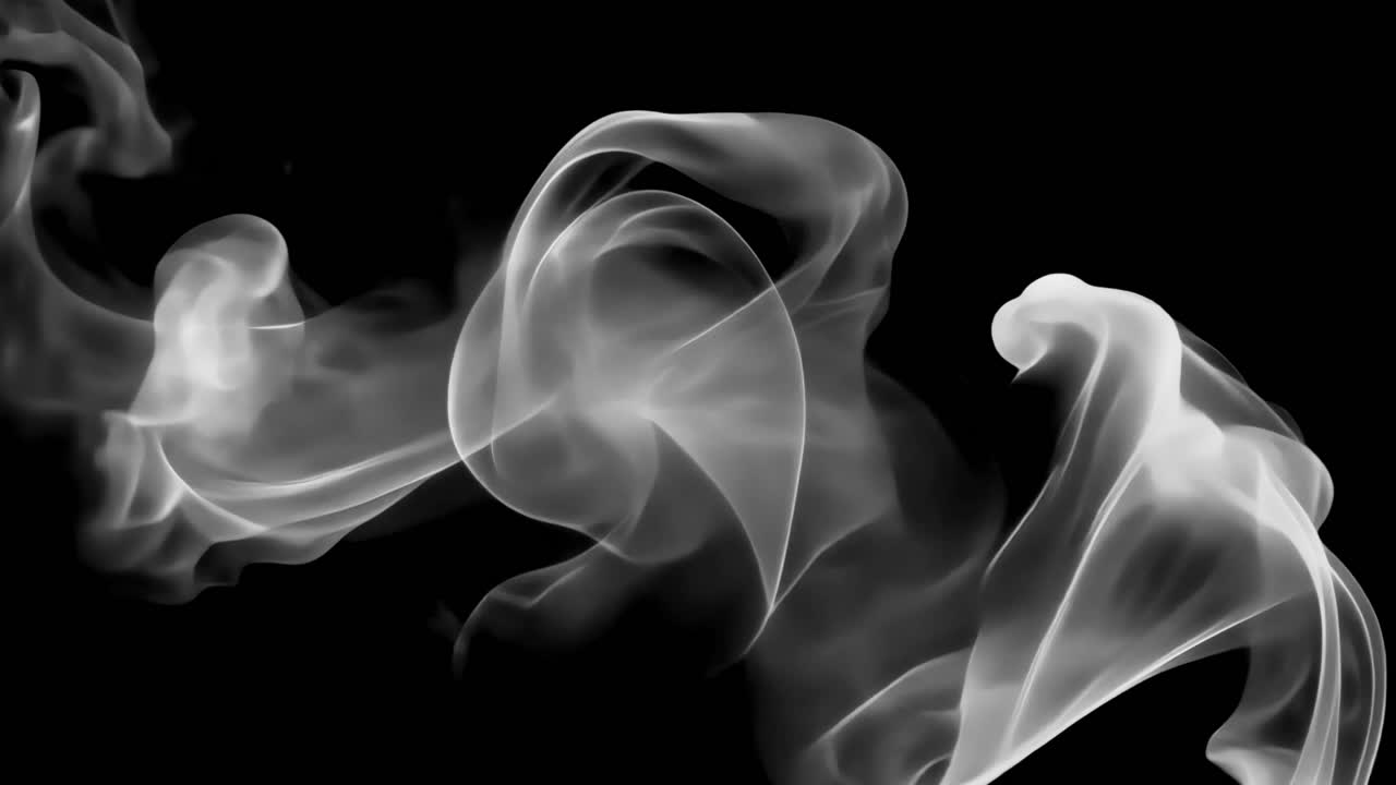 Abstract smoke animated overlay, transparent 4K video, alpha channel, ProRes 4444