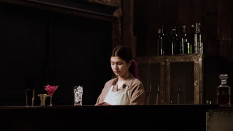 bartender preparing a drink