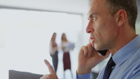 businessman talking on mobile phone 4k