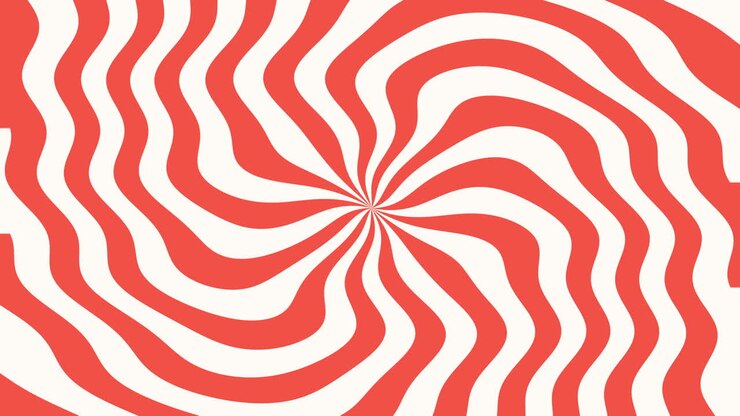 Intro animata astratta geometrica con linee a spirale rosse