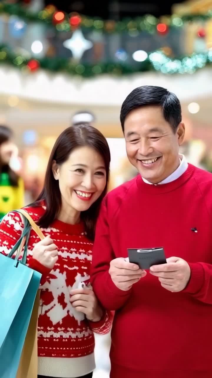 Couple Shopping for Christmas