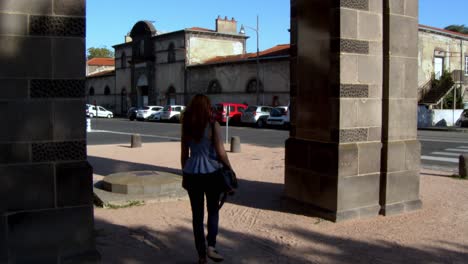 Walking-in-historic-Auvergne,-France-9