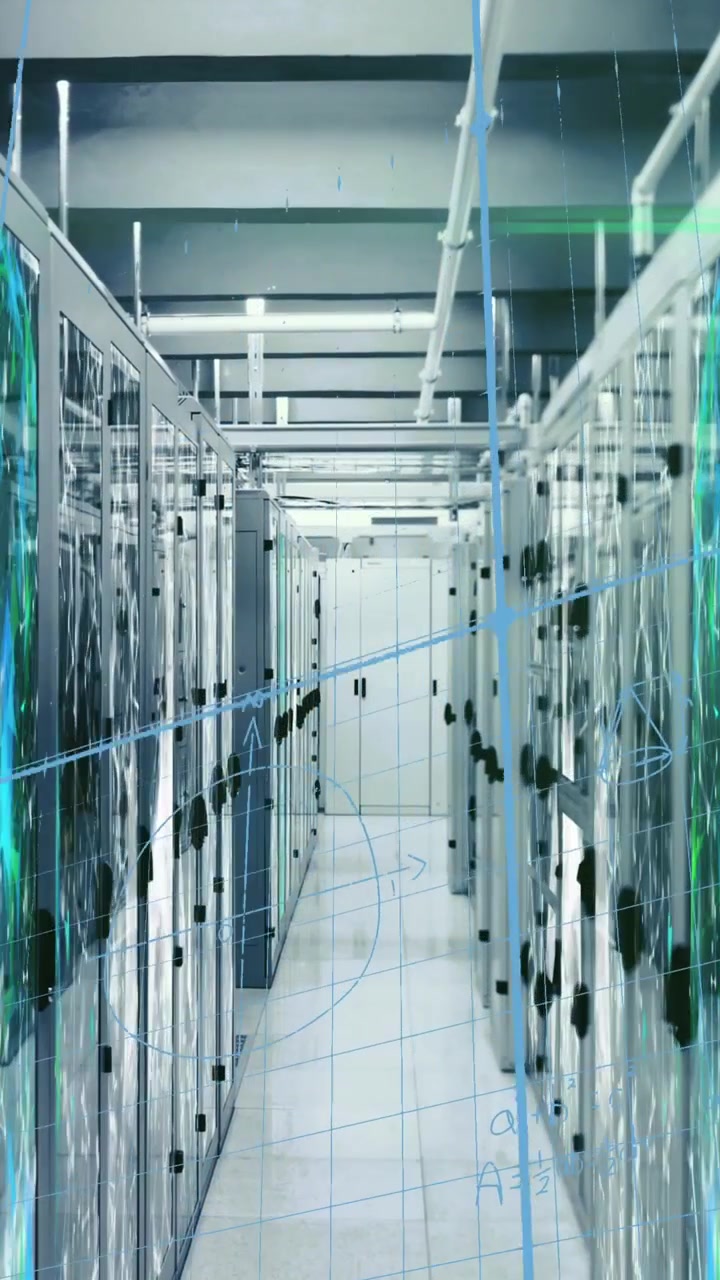 Animation of data processing over computer servers