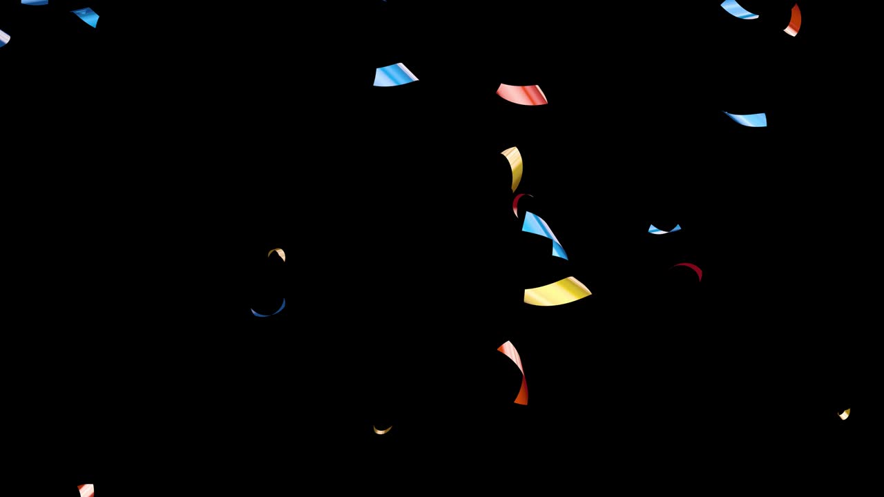 다채로운 휴일 콩페티가 무작위로 떨어집니다.