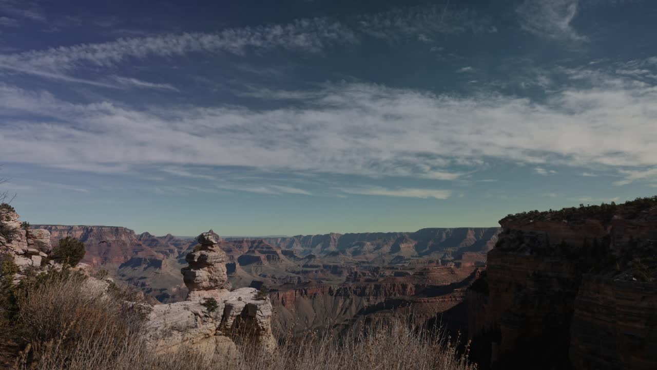 video de lapso de tiempo de las nubes sobre el parque nacional del gran cañón en arizona