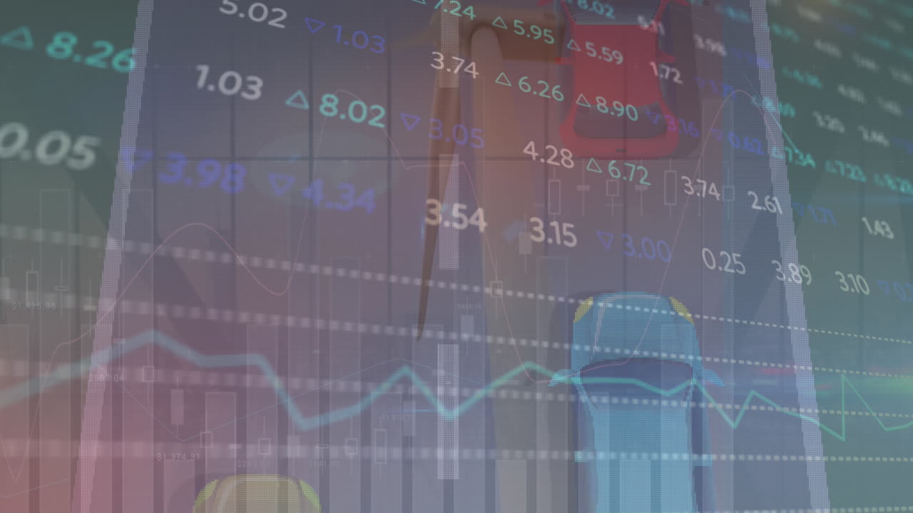 animación del procesamiento de datos sobre los coches en la calle.