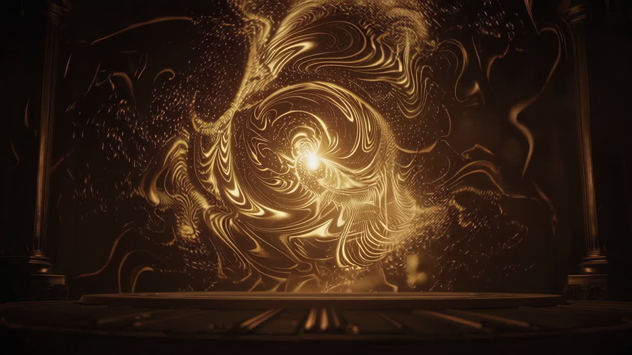 Golden Abstract Stage Backdrop