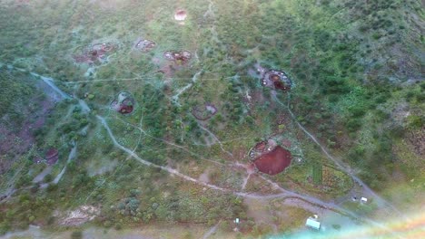 aerial view of masai manyatta in tanzania during daytime - drone shot