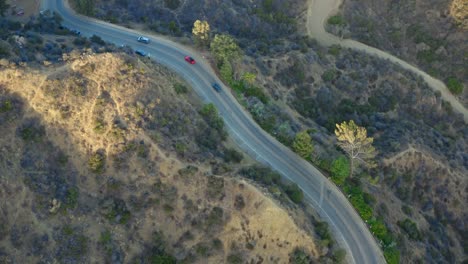 cars drivingthrough hollywood hills