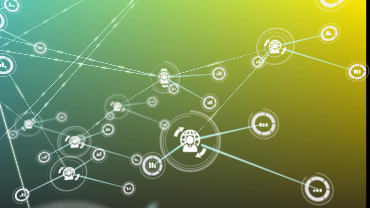 Connessione di rete digitale e visualizzazione della comunicazione dei dati
