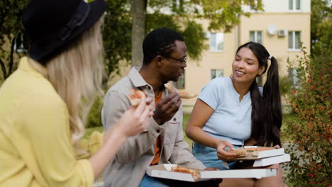 young friends having a good time together