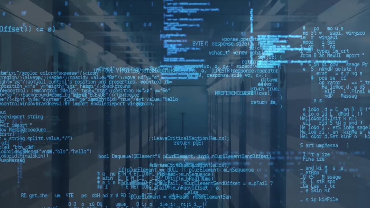 animación del procesamiento de datos a través de servidores