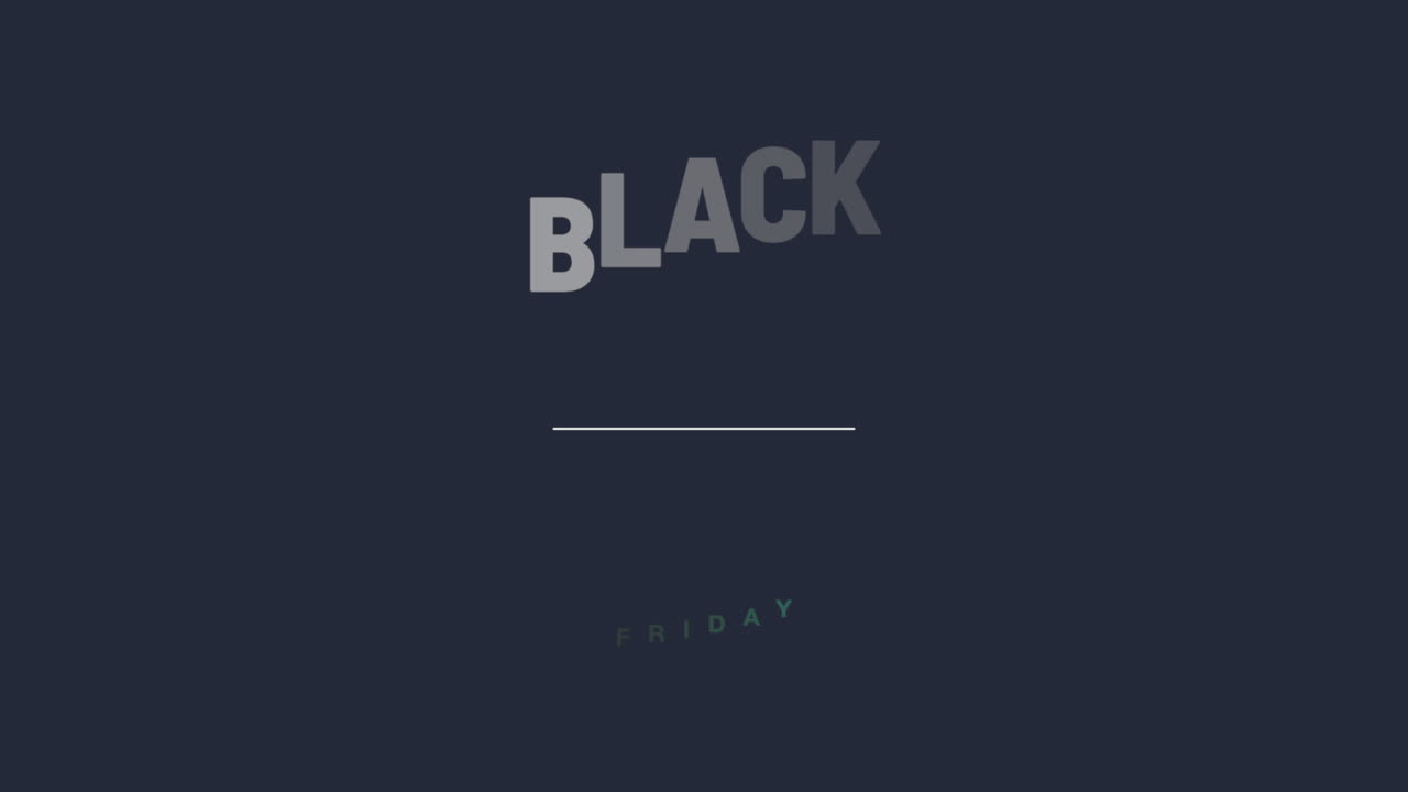 Animation intro text Black Friday on blue 2