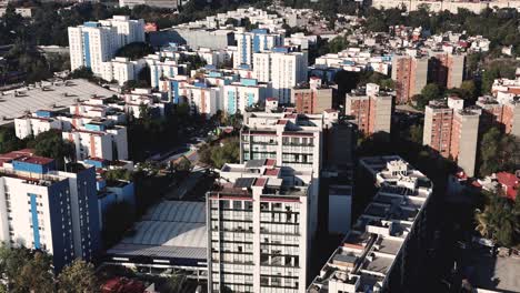 imágenes de drones de áreas residenciales en coyoacan, ciudad de méxico