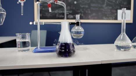 in a detailed slow-motion sequence, a science lab becomes a theater of inquiry, where beakers reveal complex chemical reactions, underscoring the rigor and precision of systematic research