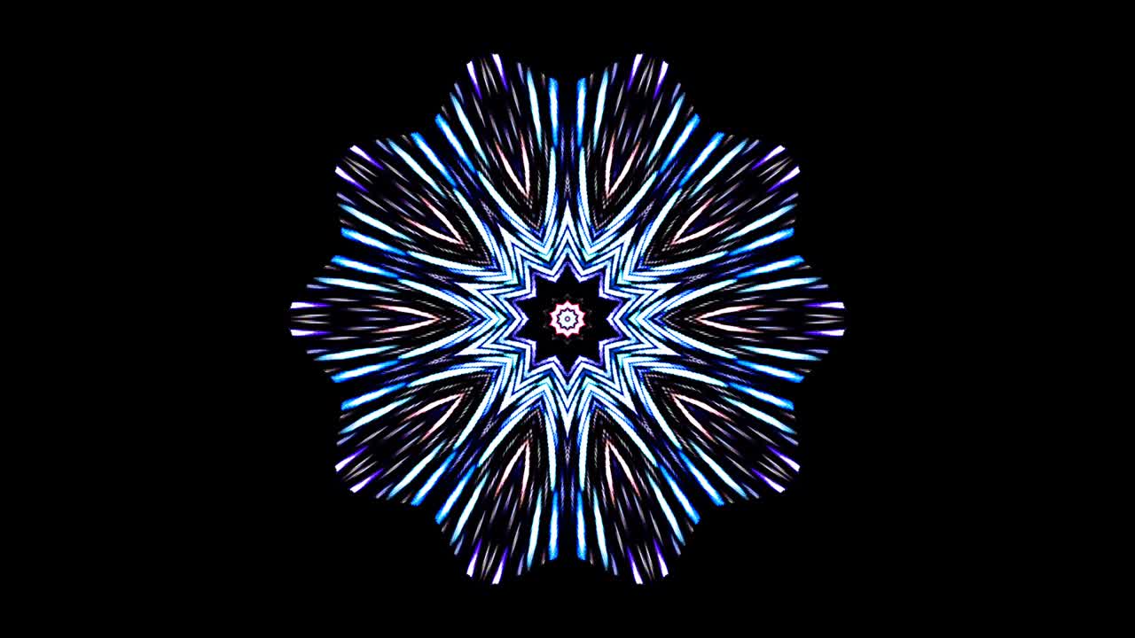 movimiento de onda de línea, forma de círculo colorido, sobre un fondo negro