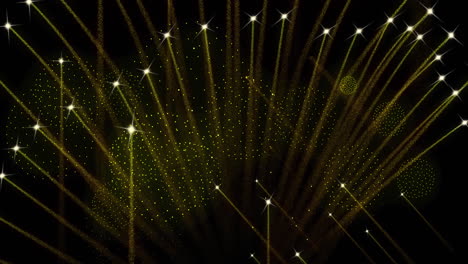 animatie van vuurwerk op zwarte achtergrond