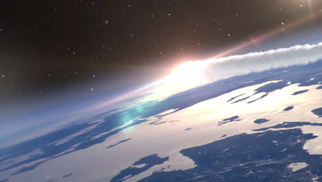asteroid impact over earth