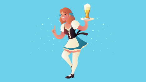 oktoberfest celebration german girl and beer