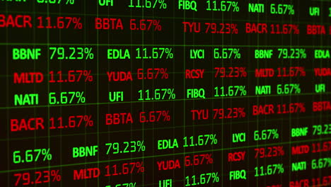 stock market data processing against black background