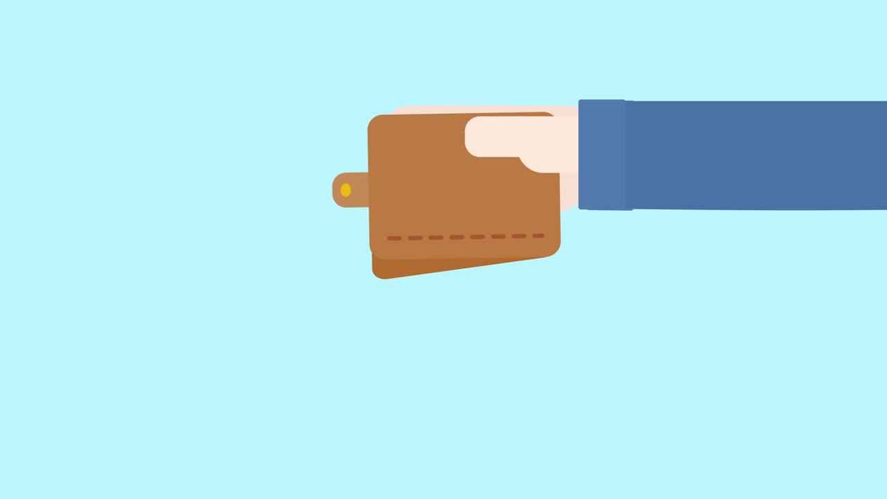 Simple And Cute Animation Of Running Out Of Money
