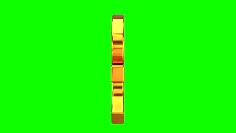 animación en bucle del signo de la libra dorada girando sobre un fondo blanco con pantalla verde o fondo de tecla de croma. gbp. renderización 3d