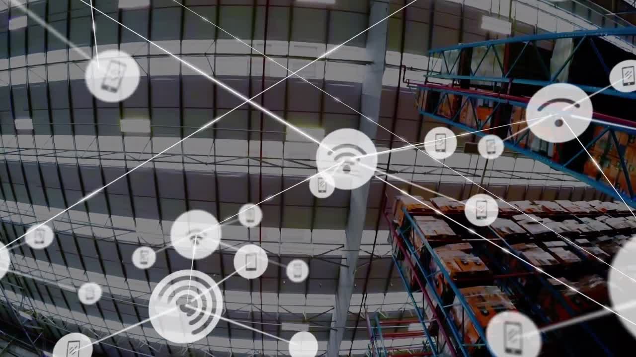 animación de la red de conexiones a través del almacén