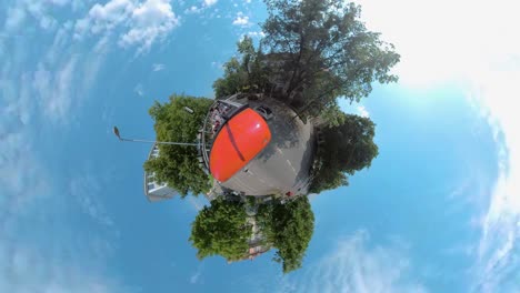 little planet format of munich in germany