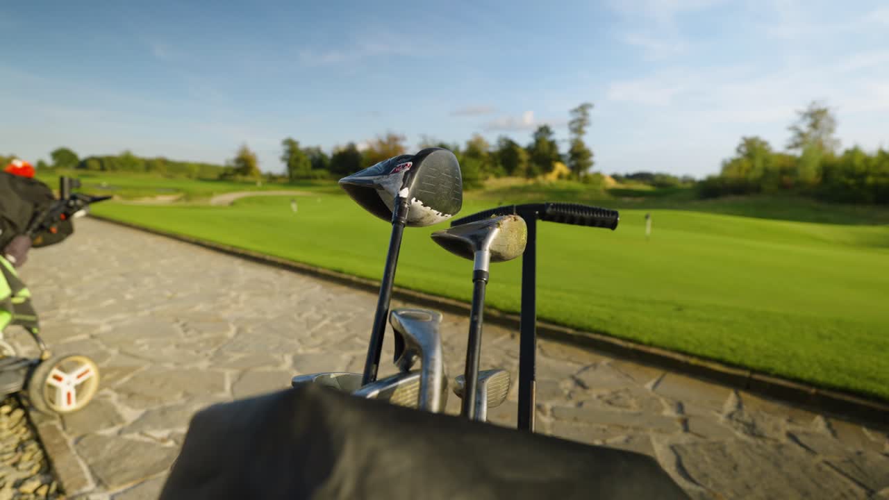 골프 스틱의 클로즈업 뷰