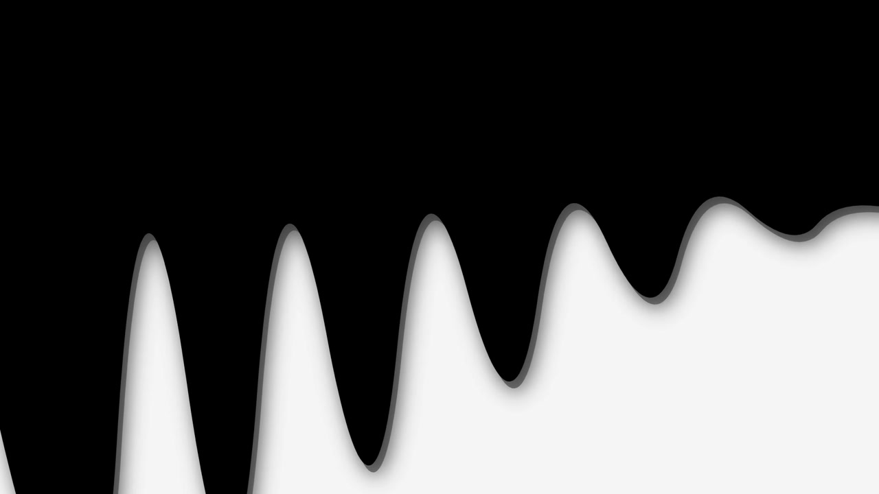 Abstract Black Liquid Drip Animation on White Background