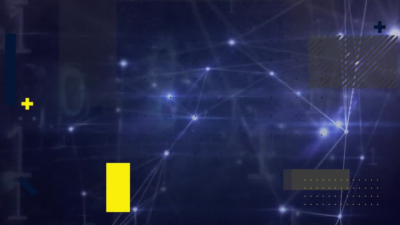 Animation of network of connections over binary code